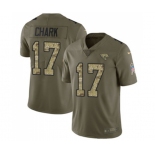 Men's Jacksonville Jaguars #17 DJ Chark Limited Olive Camo 2017 Salute to Service Football Jersey