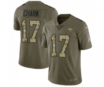 Men's Jacksonville Jaguars #17 DJ Chark Limited Olive Camo 2017 Salute to Service Football Jersey