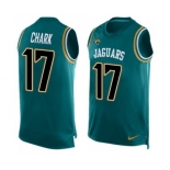 Men's Jacksonville Jaguars #17 DJ Chark Limited Teal Green Player Name & Number Tank Top Football Jersey