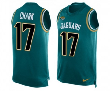 Men's Jacksonville Jaguars #17 DJ Chark Limited Teal Green Player Name & Number Tank Top Football Jersey