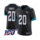 Men's Jacksonville Jaguars #20 Jalen Ramsey Black Team Color Vapor Untouchable Limited Player 100th Season Football Jersey