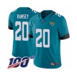 Men's Jacksonville Jaguars #20 Jalen Ramsey Teal Green Alternate Vapor Untouchable Limited Player 100th Season Football Jersey