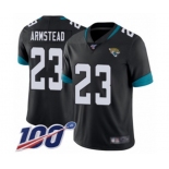 Men's Jacksonville Jaguars #23 Ryquell Armstead Black Team Color Vapor Untouchable Limited Player 100th Season Football Jersey