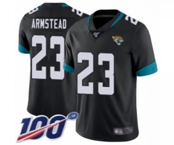 Men's Jacksonville Jaguars #23 Ryquell Armstead Black Team Color Vapor Untouchable Limited Player 100th Season Football Jersey