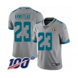 Men's Jacksonville Jaguars #23 Ryquell Armstead Silver Inverted Legend Limited 100th Season Football Jersey