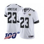 Men's Jacksonville Jaguars #23 Ryquell Armstead White Vapor Untouchable Limited Player 100th Season Football Jersey