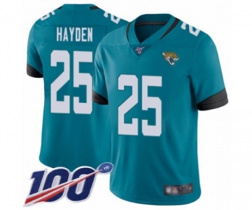 Men's Jacksonville Jaguars #25 D.J. Hayden Teal Green Alternate Vapor Untouchable Limited Player 100th Season Football Jersey