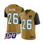 Men's Jacksonville Jaguars #26 Jarrod Wilson Limited Gold Rush Vapor Untouchable 100th Season Football Jersey