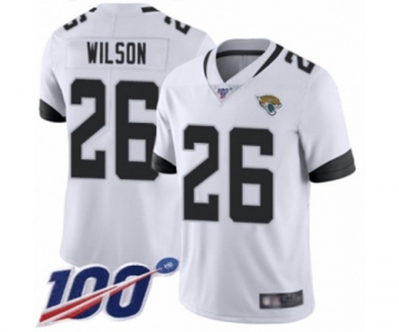 Men's Jacksonville Jaguars #26 Jarrod Wilson White Vapor Untouchable Limited Player 100th Season Football Jersey