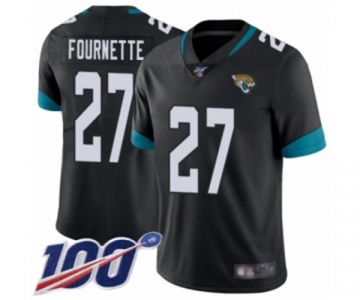 Men's Jacksonville Jaguars #27 Leonard Fournette Black Team Color Vapor Untouchable Limited Player 100th Season Football Jersey