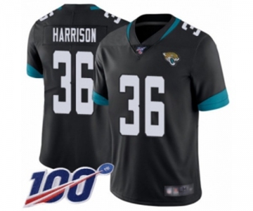 Men's Jacksonville Jaguars #36 Ronnie Harrison Black Team Color Vapor Untouchable Limited Player 100th Season Football Jersey