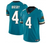 Men's Jacksonville Jaguars #4 Tank Bigsby Teal 2024 F.U.S.E. Prowler Throwback Vapor Limited Stitched Football Jersey