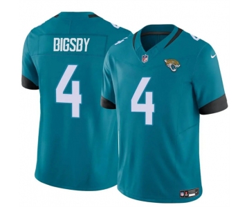 Men's Jacksonville Jaguars #4 Tank Bigsby Teal 2024 Vapor Untouchable Limited Stitched Jersey