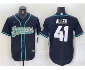 Men's Jacksonville Jaguars #41 Josh Allen Black With Patch Cool Base Baseball Stitched Jersey