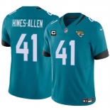 Men's Jacksonville Jaguars #41 Josh Hines-Allen Teal With 4-Star C Patch Vapor Untouchable Limited Stitched Jersey