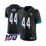 Men's Jacksonville Jaguars #44 Myles Jack Black Team Color Vapor Untouchable Limited Player 100th Season Football Jersey