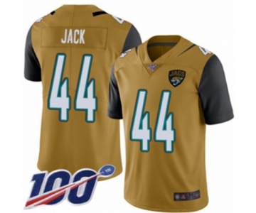 Men's Jacksonville Jaguars #44 Myles Jack Limited Gold Rush Vapor Untouchable 100th Season Football Jersey