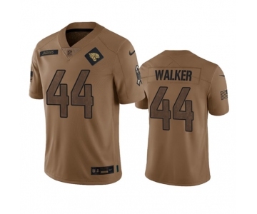 Men's Jacksonville Jaguars #44 Travon Walker 2023 Brown Salute To Service Vapor Untouchable Limited Football Stitched Jersey