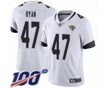 Men's Jacksonville Jaguars #47 Jake Ryan White Vapor Untouchable Limited Player 100th Season Football Jersey