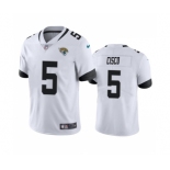 Men's Jacksonville Jaguars #5 Andre Cisco White Vapor Untouchable Limited Stitched Jersey