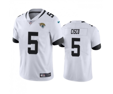 Men's Jacksonville Jaguars #5 Andre Cisco White Vapor Untouchable Limited Stitched Jersey