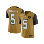 Men's Jacksonville Jaguars #5 Blake Bortles Nike Gold Color Rush Limited Jersey