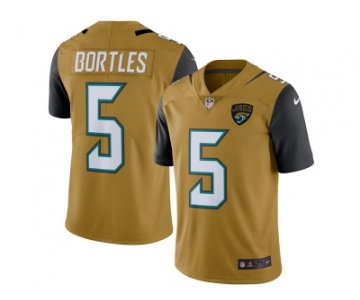 Men's Jacksonville Jaguars #5 Blake Bortles Nike Gold Color Rush Limited Jersey