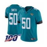 Men's Jacksonville Jaguars #50 Telvin Smith Teal Green Alternate Vapor Untouchable Limited Player 100th Season Football Jersey