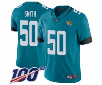 Men's Jacksonville Jaguars #50 Telvin Smith Teal Green Alternate Vapor Untouchable Limited Player 100th Season Football Jersey