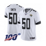 Men's Jacksonville Jaguars #50 Telvin Smith White Vapor Untouchable Limited Player 100th Season Football Jersey