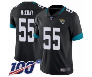 Men's Jacksonville Jaguars #55 Lerentee McCray Black Team Color Vapor Untouchable Limited Player 100th Season Football Jersey