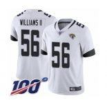 Men's Jacksonville Jaguars #56 Quincy Williams II White Vapor Untouchable Limited Player 100th Season Football Jersey