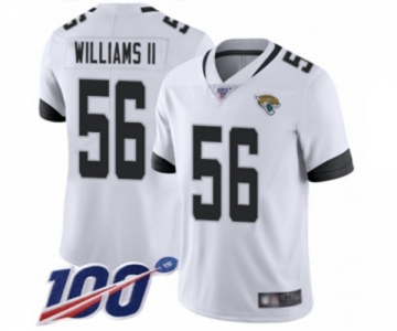 Men's Jacksonville Jaguars #56 Quincy Williams II White Vapor Untouchable Limited Player 100th Season Football Jersey