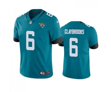 Men's Jacksonville Jaguars #6 Chris Claybrooks Teal Vapor Untouchable Limited Stitched Jersey