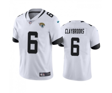 Men's Jacksonville Jaguars #6 Chris Claybrooks White Vapor Untouchable Limited Stitched Jersey