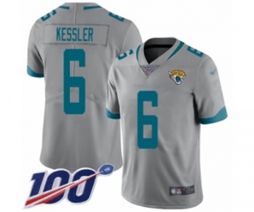 Men's Jacksonville Jaguars #6 Cody Kessler Silver Inverted Legend Limited 100th Season Football Jersey