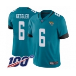 Men's Jacksonville Jaguars #6 Cody Kessler Teal Green Alternate Vapor Untouchable Limited Player 100th Season Football Jersey