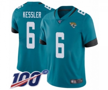 Men's Jacksonville Jaguars #6 Cody Kessler Teal Green Alternate Vapor Untouchable Limited Player 100th Season Football Jersey