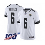 Men's Jacksonville Jaguars #6 Cody Kessler White Vapor Untouchable Limited Player 100th Season Football Jersey