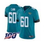 Men's Jacksonville Jaguars #60 A. J. Cann Teal Green Alternate Vapor Untouchable Limited Player 100th Season Football Jersey