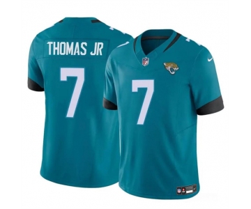 Men's Jacksonville Jaguars #7 Brian Thomas Jr Teal 2024 Draft F.U.S.E Vapor Untouchable Limited Football Stitched Jersey