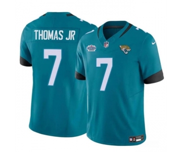 Men's Jacksonville Jaguars #7 Brian Thomas Jr Teal 2024 Draft Vapor Untouchable Limited Stitched Jersey