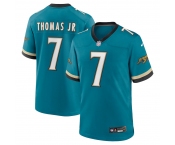 Men's Jacksonville Jaguars #7 Brian Thomas Jr Teal 2024 F.U.S.E. Prowler Throwback Vapor Limited Football Stitched Jersey