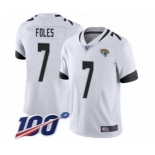 Men's Jacksonville Jaguars #7 Nick Foles White Vapor Untouchable Limited Player 100th Season Football Jersey