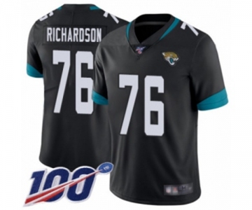 Men's Jacksonville Jaguars #76 Will Richardson Black Team Color Vapor Untouchable Limited Player 100th Season Football Jersey