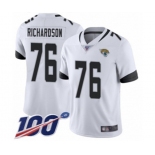 Men's Jacksonville Jaguars #76 Will Richardson White Vapor Untouchable Limited Player 100th Season Football Jersey