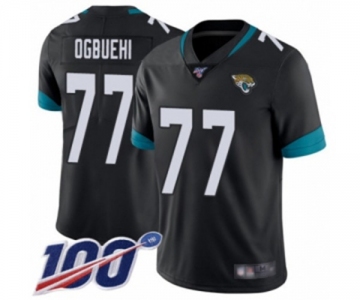 Men's Jacksonville Jaguars #77 Cedric Ogbuehi Black Team Color Vapor Untouchable Limited Player 100th Season Football Jersey