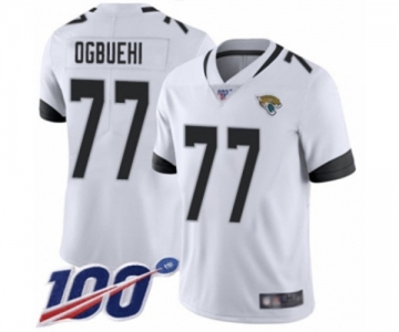 Men's Jacksonville Jaguars #77 Cedric Ogbuehi White Vapor Untouchable Limited Player 100th Season Football Jersey