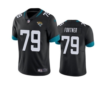 Men's Jacksonville Jaguars #79 Luke Fortner Black Vapor Untouchable Limited Stitched Jersey