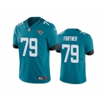 Men's Jacksonville Jaguars #79 Luke Fortner Teal Vapor Untouchable Limited Stitched Jersey